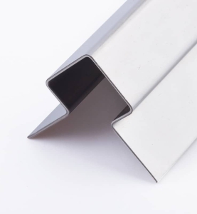 Nẹp inox trắng trang trí gốc tường