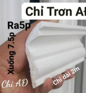Phào chỉ trơn trắng AD 5 phân